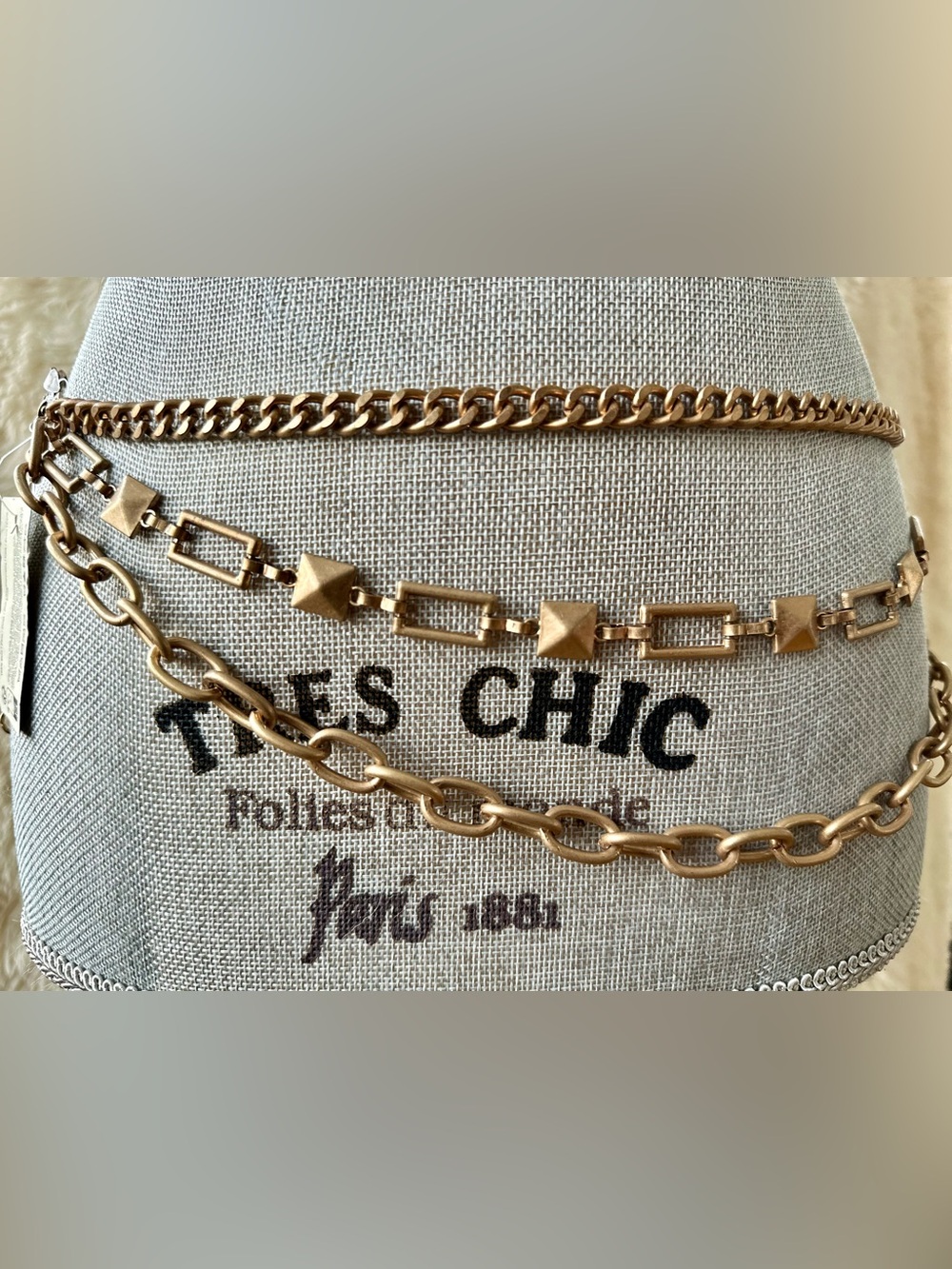 Rita Ora (Primark) Gold-Tone Layered Chain Waist Belt - Picture 3 of 7